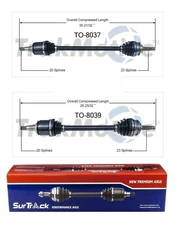 For Toyota Tercel FWD/4WD 1983-1987 Pair of Front CV Axle Shafts SurTrack Set