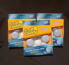 [3X] Scrub Daddy Fresh Rain Toilet Brush Scrubbing System Refills 6-Ct [G3R]