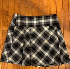 Vintage The Limited Plaid Blend Mini Skirt Size 8 Plaid Schoolgirl-lined-Nice