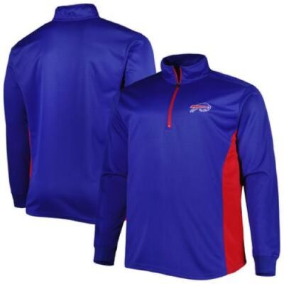 Buffalo Bills NFL Fanatics Men's Big Tall Quarter Zip Track Jacket