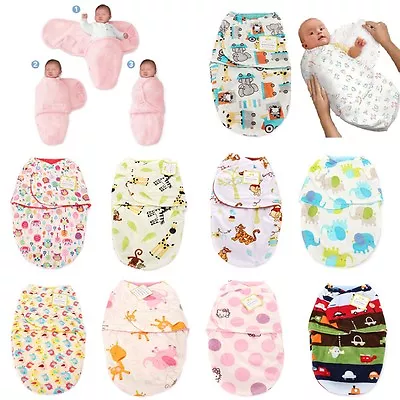 NewBorn Unisex Cosy Secure Baby Swaddle Decke Wickel Schlafsack für Kinderwagen Krippe