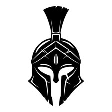 Spartan Helmet Front Vinyl Decal Sticker Art Wall Home Various Colours