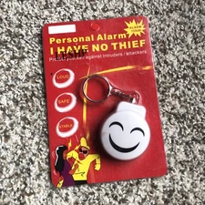 Mini Anti Rape Safety Attack Personal Alarm Protection Smile Keychain Alarm