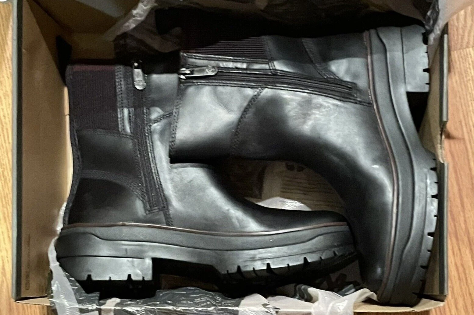 Stivali donna Timberland taglia 7 5 MALYNN neri scatola originale CERNIERE