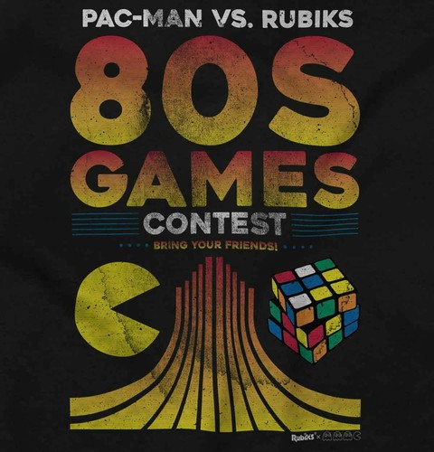 Vintage Eighties PACMAN 80s Games Contest Youth Crewneck T Shirts Boy or Girl - Picture 2 of 7