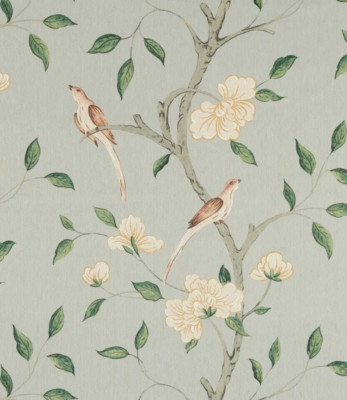 ZOFFANY CURTAIN FABRIC Eleonora 6 METRES STOCKHOLM BLUE LINEN/COTTON BLEND