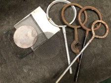 Laboratory Support Rings w/Heat Screens, screen, glass