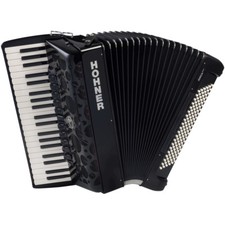 Hohner AMICA IV Series 120 Bass Chromatic Piano Accordion - Black  Case, Straps