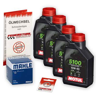 Honda CBR 600 F (PC23) 89-90, Motul 10W40 ESTER Öl + Mahle Ölfilter, Motoröl Set