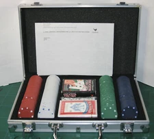 Poker Set with Chips, Cards, and Carrying Case