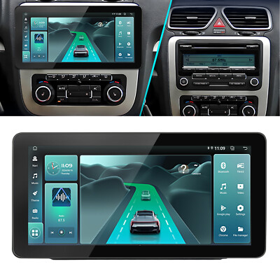 64GB Carplay 9'' Android 14 Autoradio GPS BT Für VW GOLF 5 6 Tiguan Touran Passat