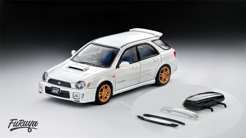 Miniature Subaru Impreza WRX STi Blobeye 1:64 Furuya - Berline Ou Break, édition Limitée Avec Boîte Et Support