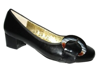 Sam Edelman Women's Ian Leather Block Heel Shoes Black 6M New