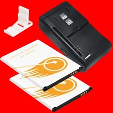 2x 4670mA Battery Universal Charger Bracket f LG Stylo 2 4G LTE L81AL Smartphone