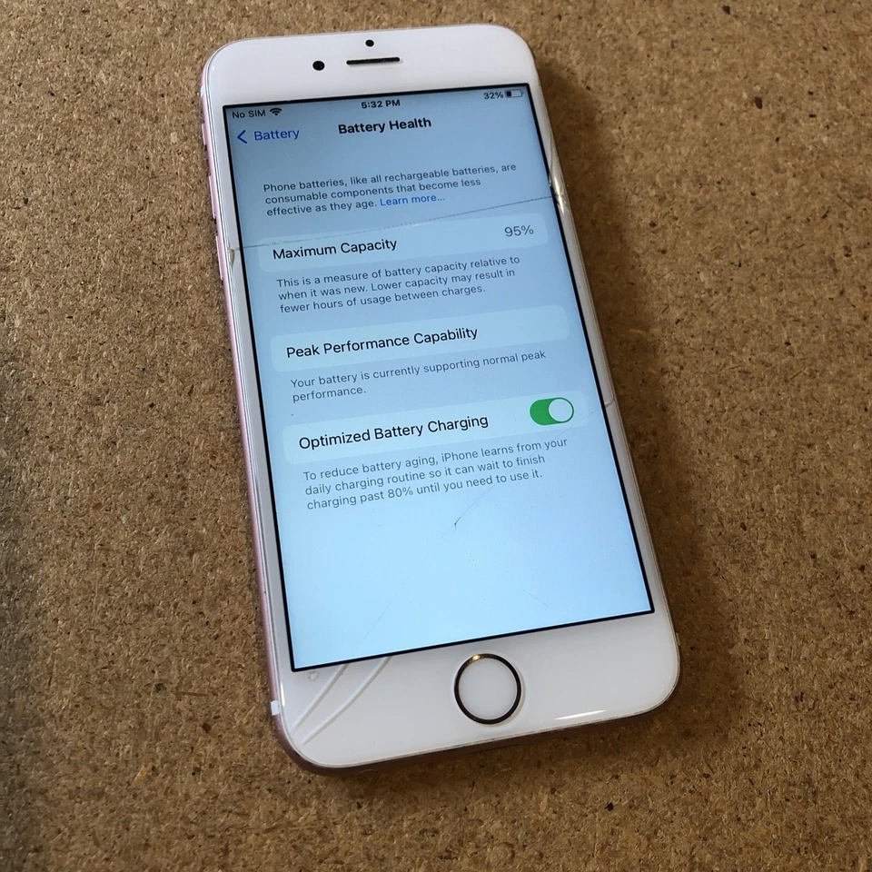 Apple iPhone 6S 16GB Rose Gold Rogers Carrier Locked *Works Crack Screen* BH 95% - Image 4 of 4