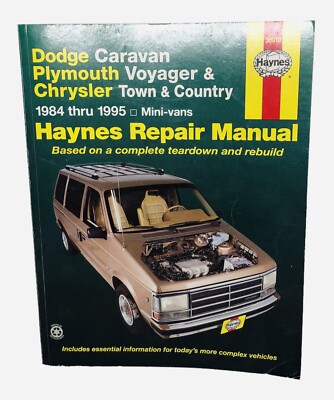 Dodge Haynes Repair Manual Dodge Caravan Plymouth Voyager & Chrysler Town & Cntr
