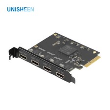 1080p60 4 Channels HDMI PCIe Splitter Video Capture Card for PC PS4 Xbox Gaming