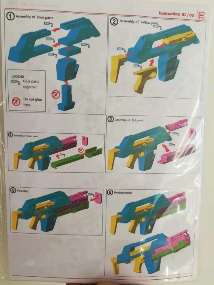 Nuevo hágalo usted mismo 85 cm (L) escala 1/1 M41-A rifle de asalto de pulso modelo de papel 3D kit de rompecabezas Foto 4 de 4