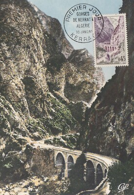 MAXIMUMKARTE 1. TAG - KERRATA-SCHLUCHTEN - ALGERIEN - 16.01.1960