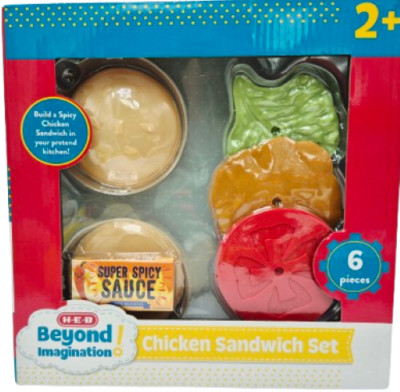Play Food Discontinued H-E-B Chicken Sandwich Set Rare