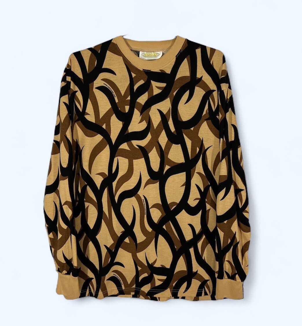 幻 dead 90s ASAT トライバルカモ ビンテージ 長袖 Tシャツ 2025年最新