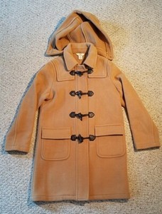 tan duffle coat