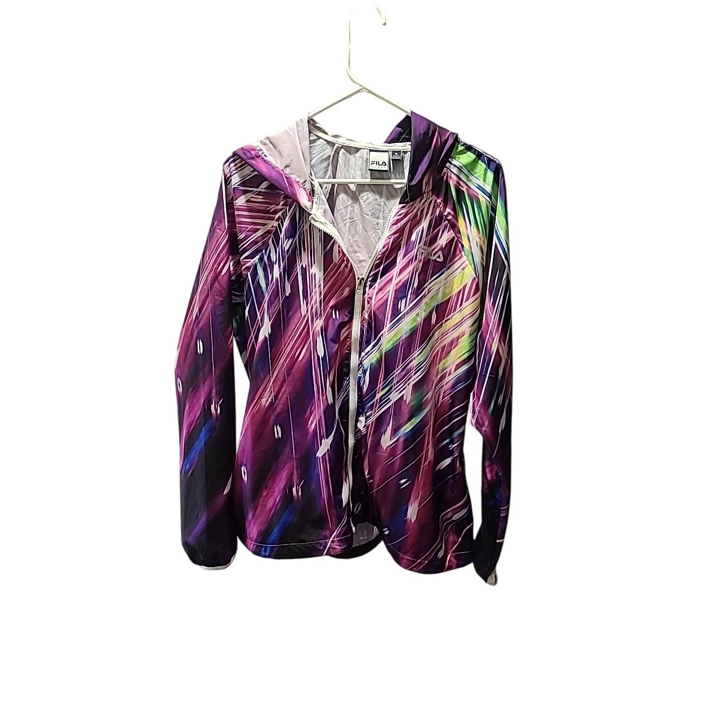 Giacca sportiva Fila full zip con cappuccio donna XL viola