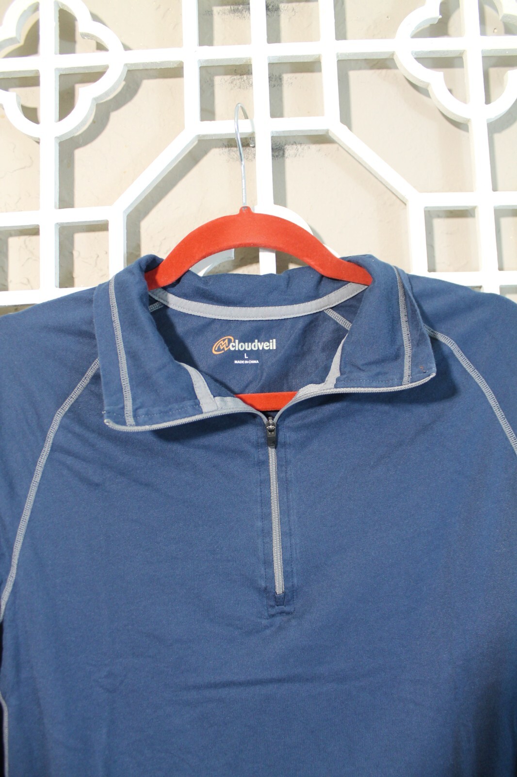 Cloudveil Pullover Mens L Large Blue Quarter Zip … - image 5