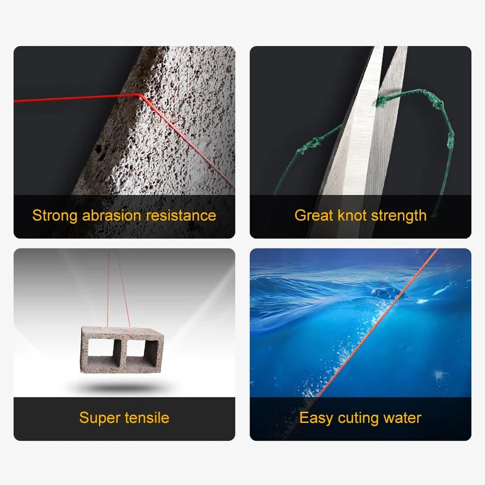 Filo Pesca Trecciato 500m 4 Fili PE Japan 0.10–0.50mm Resistente Mare/Dolce - Imagen 2 de 4