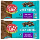 Enjoy Life Semi Sweet Chocolate Mega Chunks Baking Chips 10 oz (2 Bags)