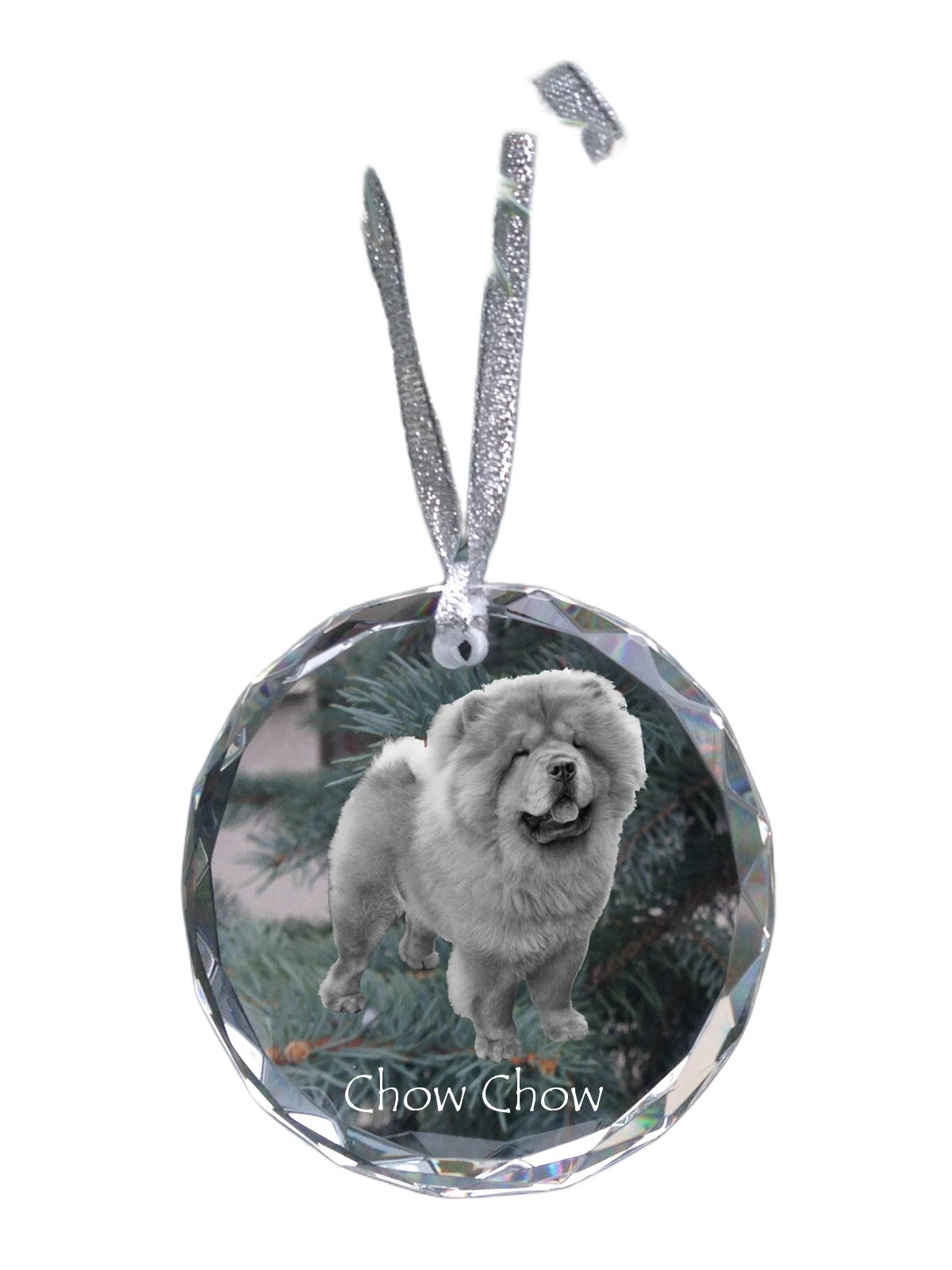 Chow Chow - crystal bauble with a photo, dog photo in crystal, personalized Chri