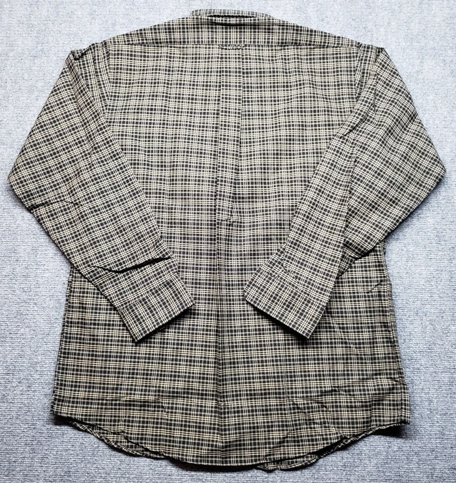 Croft & Barrow Wrinkle Res Dress Shirt Mens 16 34/35 Blue Beige Button Down New - Image 4 of 4