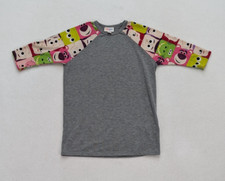 LuLaRoe Sloan Girls T-Shirt 3/4 Sleeve Gray Disney Toy Story Crew Neck Size 8
