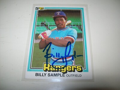1981 DONRUSS BILLY SAMPLE AUTOGRAPH SIGNED AUTO #268 TEXAS RANGERS | eBay