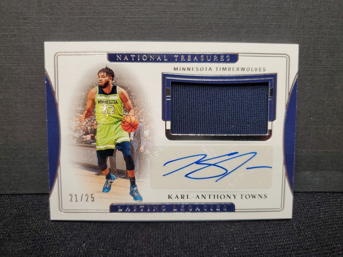 2019-20 Panini National Treasures Karl-Anthony Towns Patch Auto 