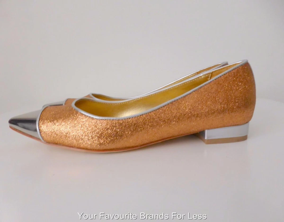Rose gold top and silver shoes