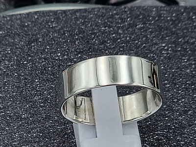 massiv Sterling Silber 925 Ring Freundschaft Verlobung 8 mm breit Trauring