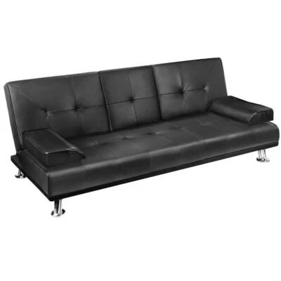 Artiss 3 Seater Pu Leather Sofa Bed Black Sofas Gumtree