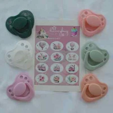 6pk Bunnies Honeybug Sweetheart Magnetic Pacifiers Sprinkle Sheet Reborn Doll