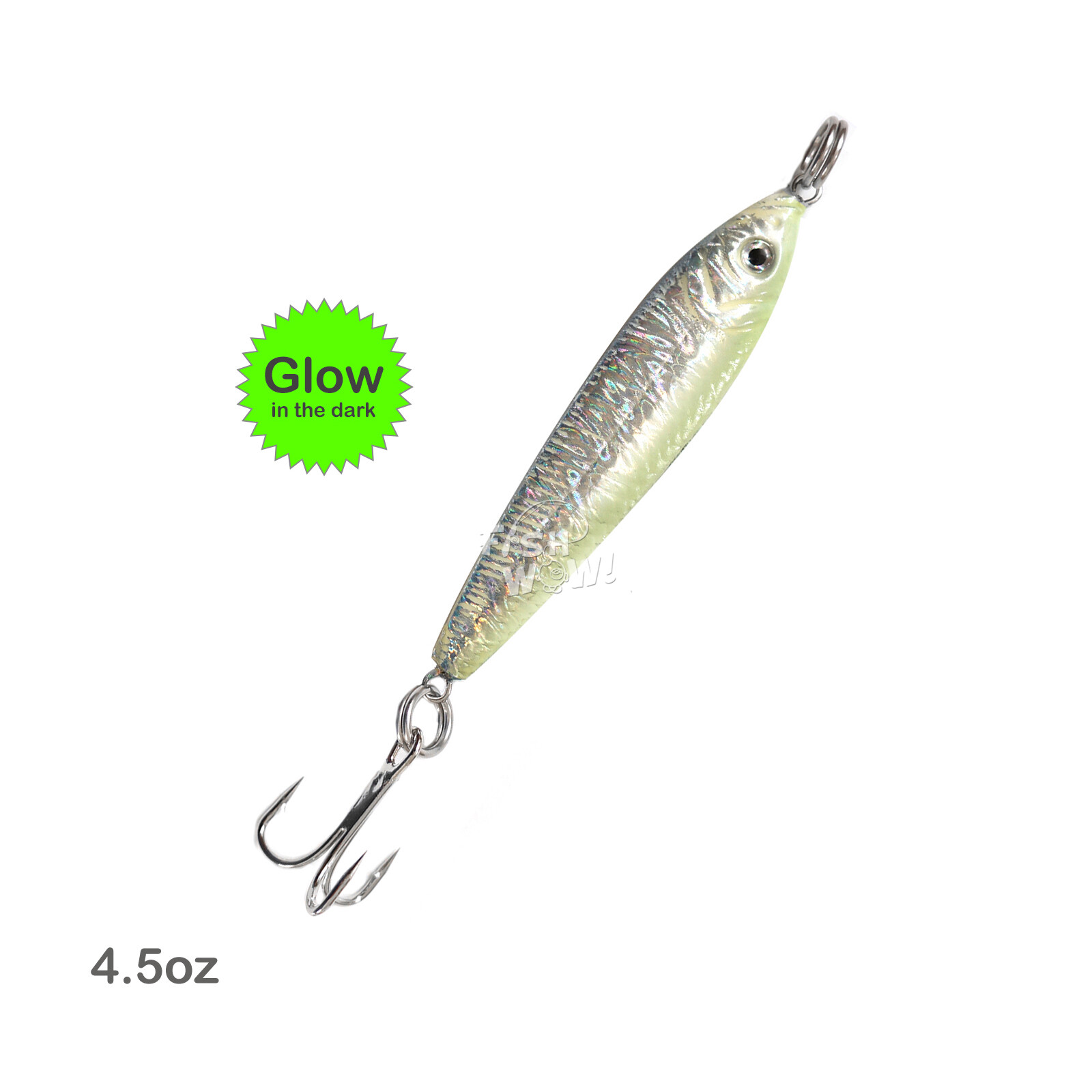 50pcs Fish WOW! 4.5oz Fishing Mega Metal Bait Live luna Jig Lure Random Colors - Image 3