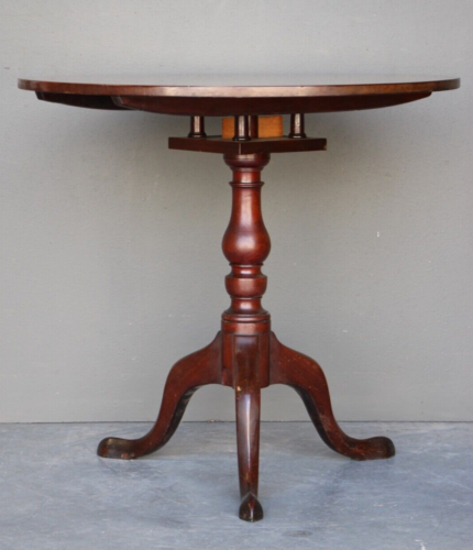 Rare antique 1780’s mahogany top wine table Georgian turned column birdcage base - Picture 1 of 12