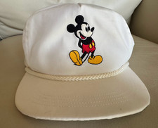 Vtg Mickey Mouse Goofy s Hat Co. 80/90s Disney Hat Baseball Cap Adjustable White