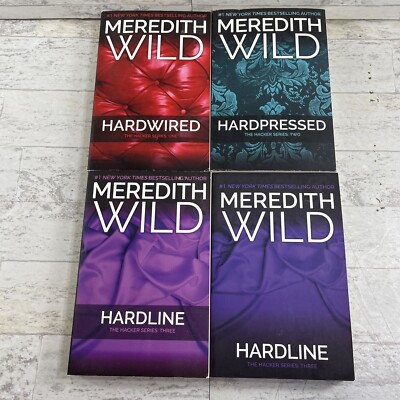 Meredith Wild The Hacker Series 2x Hardline, Hard pressed, Hard Wired Books.