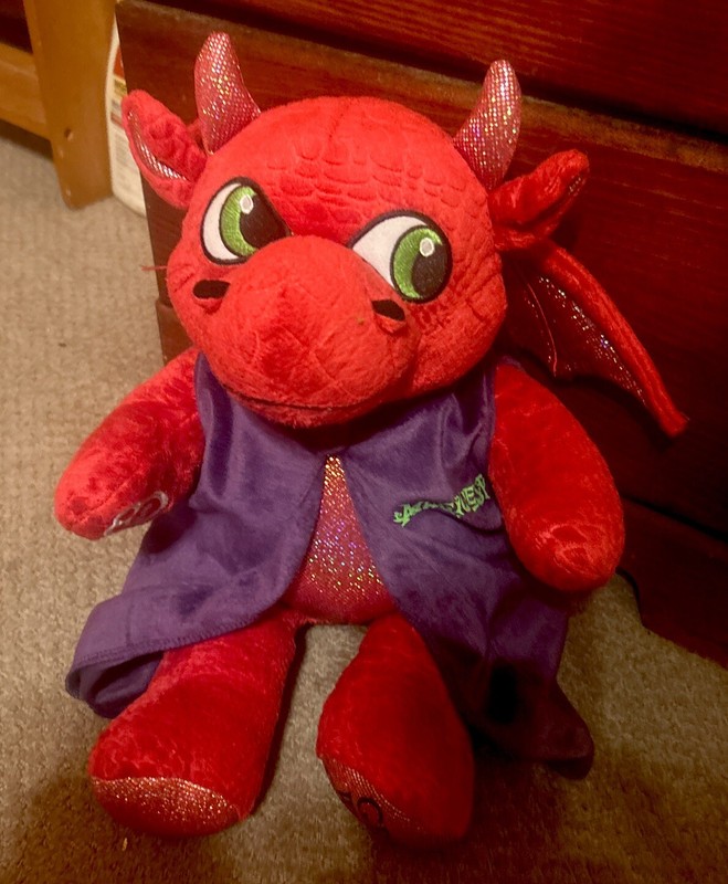 Beautiful Red Dragon Build A Bear Magic Quest Ellie 15" Great Wolf Lodge