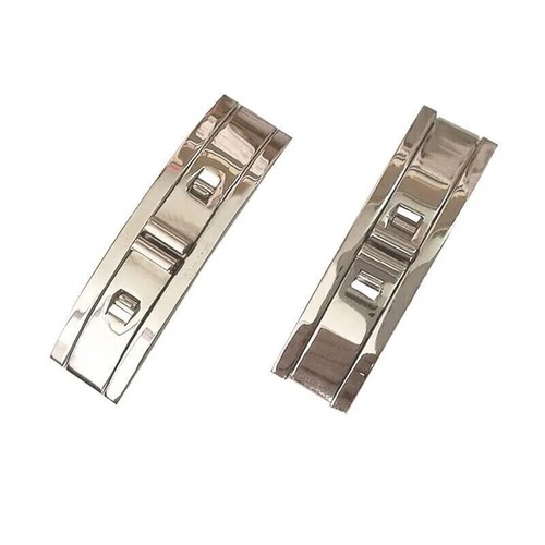 2 PCS Watch Buckle 3-6mm Stainless Steel Double Pull Folding Butterfly Clasp - Picture 5 of 10