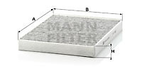 Mann-Filter CUK 2842 Filter, Innenraumluft FÜR Audi Porsche VW-image