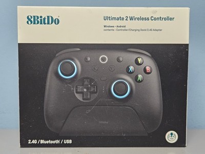 8BitDo Ultimate Wireless Controller Black w/ Charging Dock - New
