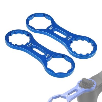 2Pcs Bicycle Front Fork Cap Wrench Aluminum Alloy Maintenance Tool Kit