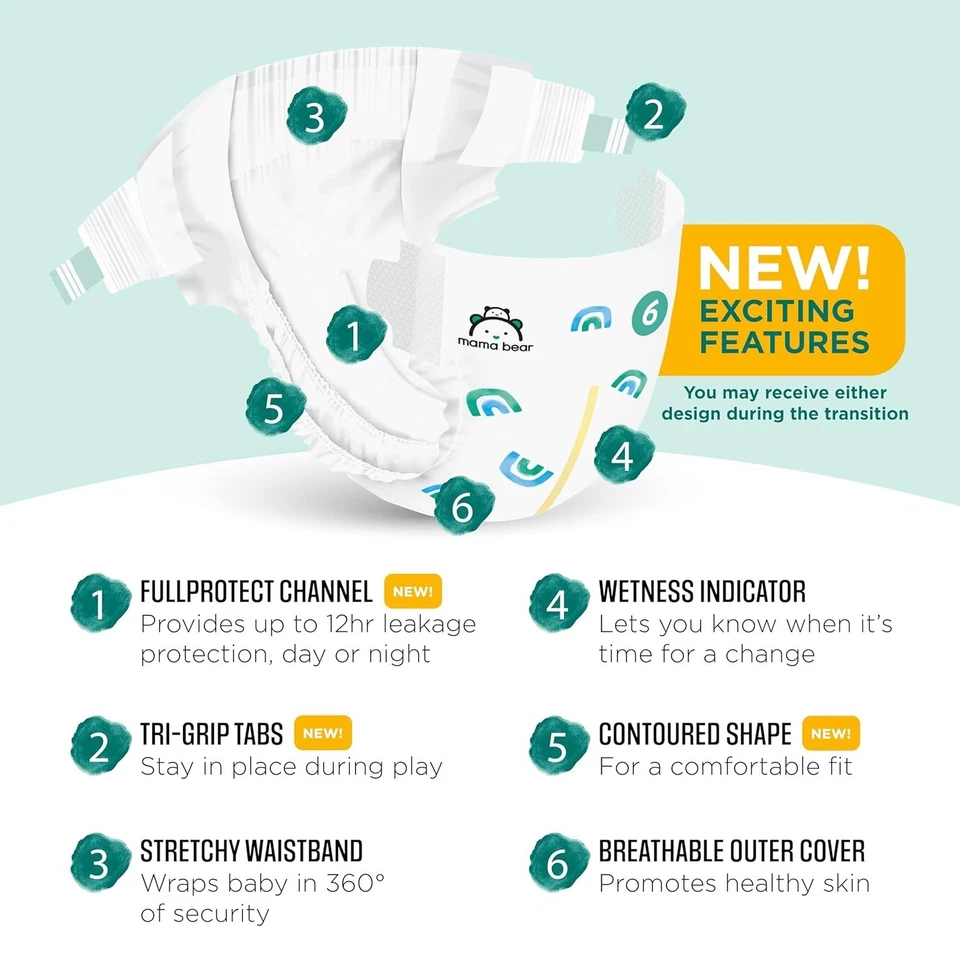 Pañales de tacto suave Mama Bear, talla 6, 27 unidades Foto 2 de 4