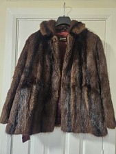 Vintage Harrods Mink(?)Short Length Fur Coat Jacket Excellent Condition size 14